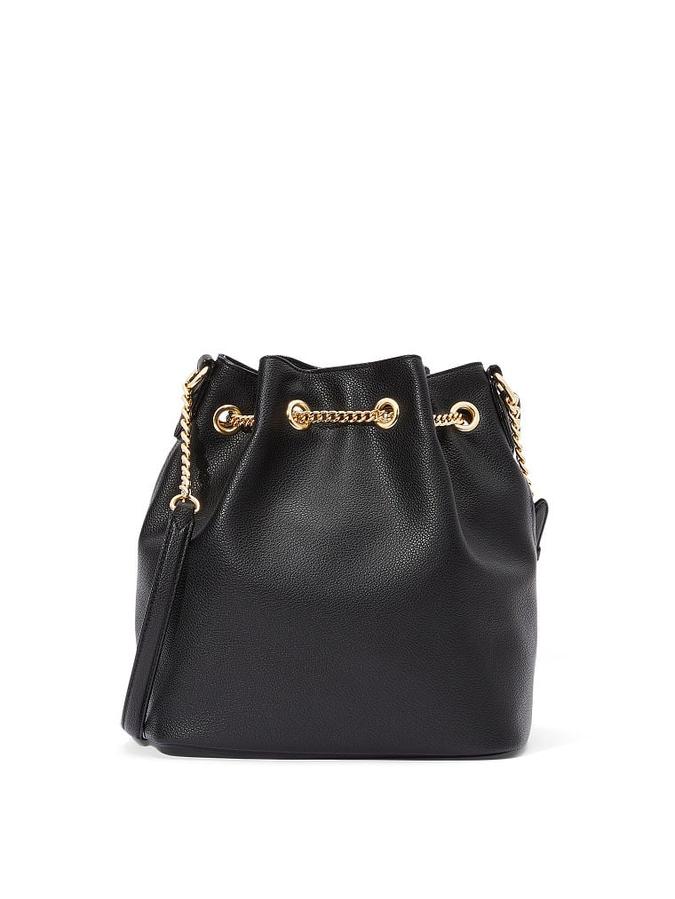 The Victoria Bucket Bag Classic Solid Black image number 1