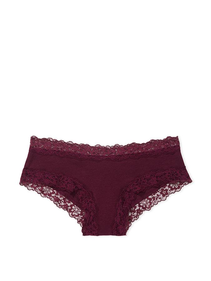 Lace-Waist Cotton Cheeky Panty image number 2
