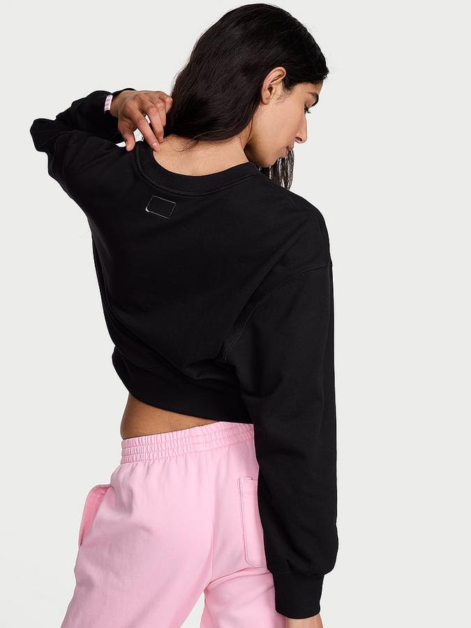 Off-Duty Terry Crop Crewneck Sweatshirt