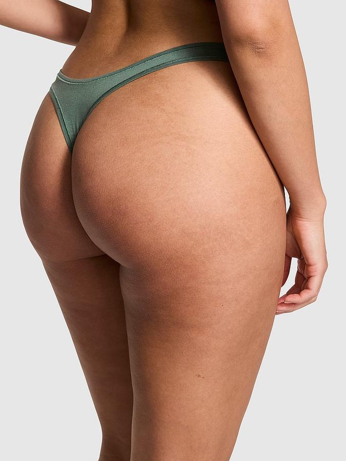 Cotton High-Leg Thong Panty