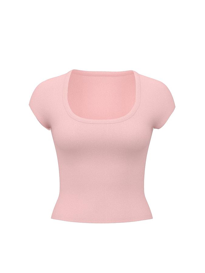 Vintage Ribbed Scoop Tee image number 2