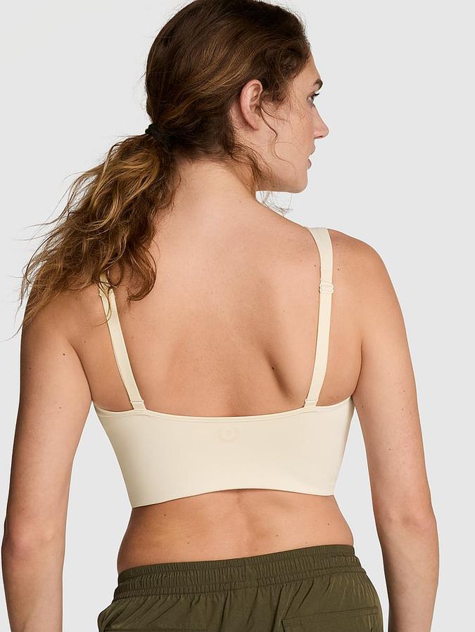 Relay Ruched Plunge Sports Bra image number 1