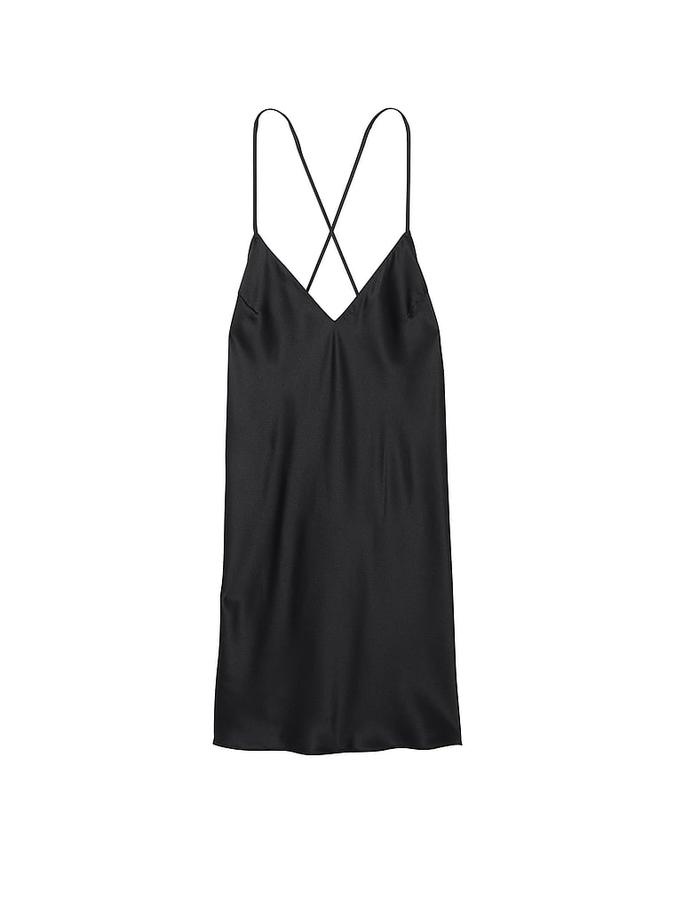Satin Open-Back Slip Dress image number 2