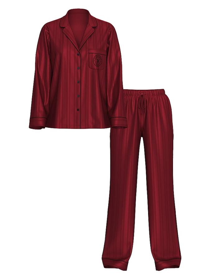 Signature Satin Long Pajama Set image number 2