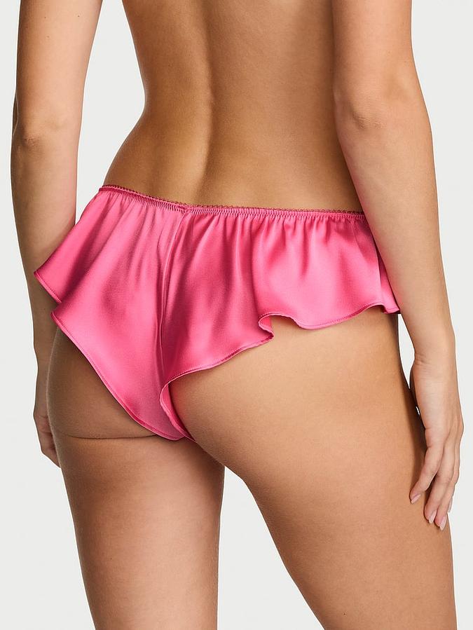 Sweet Melody Motif Satin Flutter Brazilian Panty