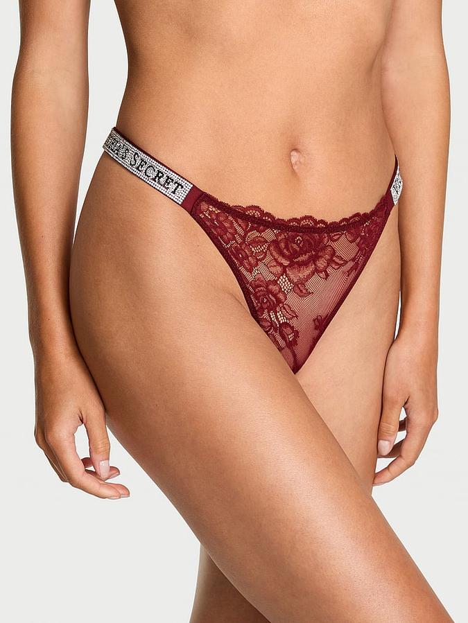 Shine Strap Rose Lace Panty