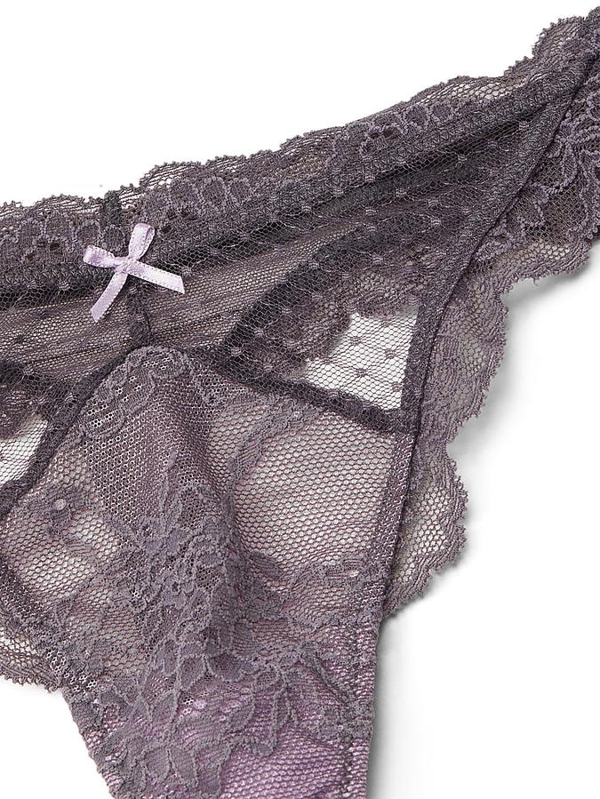 Lace & Mesh Thong Panty image number 2