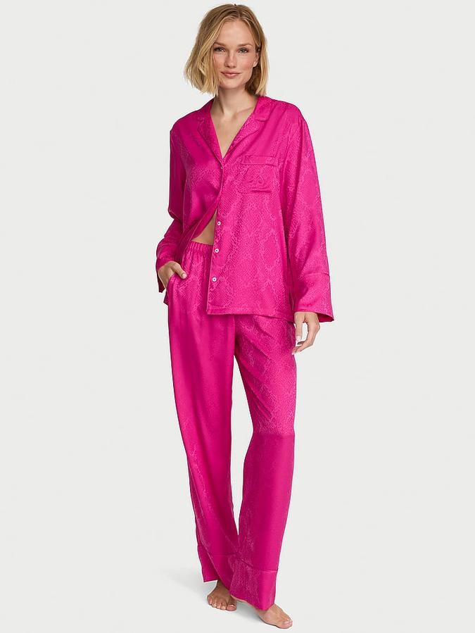 Signature Satin Long Pajama Set image number 0