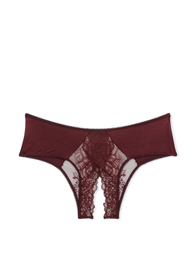 Rose Lace Crotchless Cheeky Panty image number 0