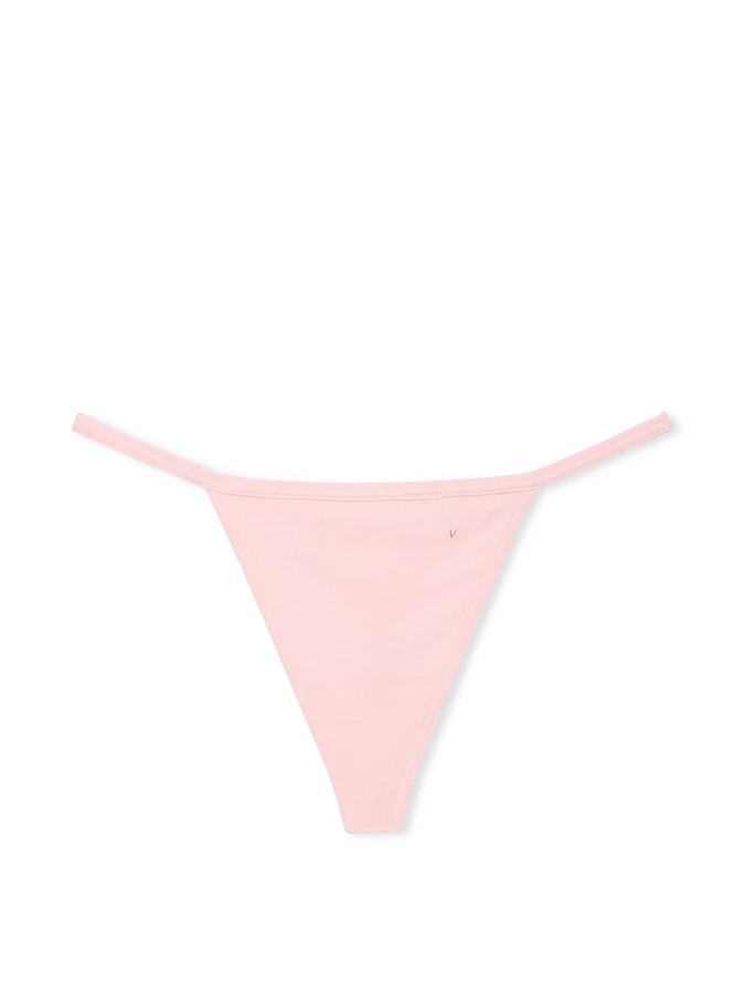 Stretch Cotton V-String Panty image number 1