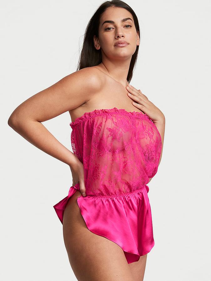 VS Archives Silk Strapless Teddy image number 0