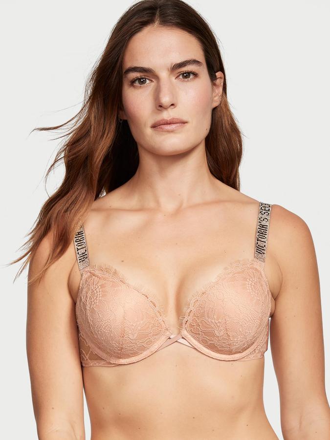 Bombshell Add-2-Cups Lace Shine Strap Push-Up Bra image number 0