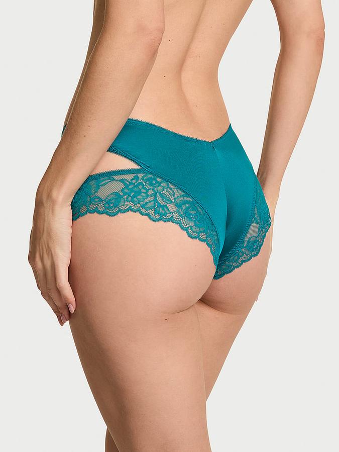 Rose Lace-Trim Cut-Out Cheeky Panty