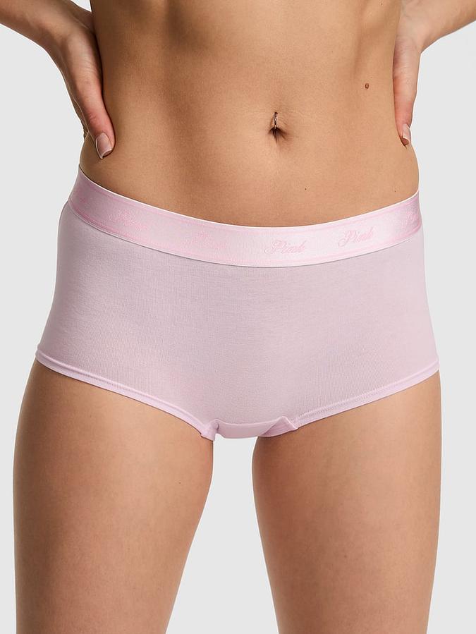 Logo Cotton Shine Boyshort Panty
