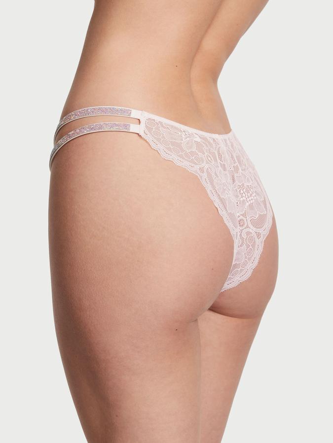 Double Shine Strap Lace Brazilian Panty image number 1