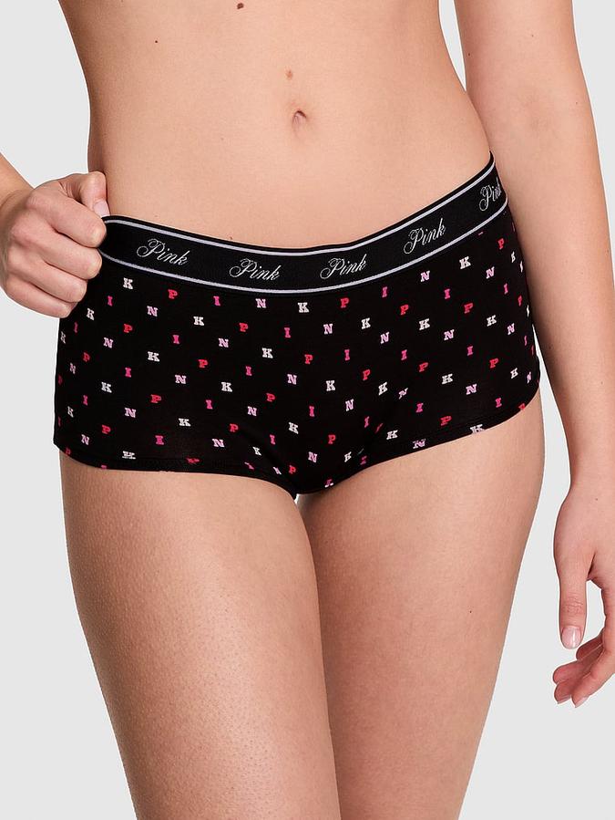 Logo Cotton Shine Boyshort Panty
