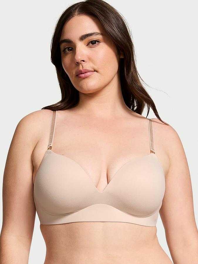 Smooth Wireless Push-Up Plunge Bra image number 0