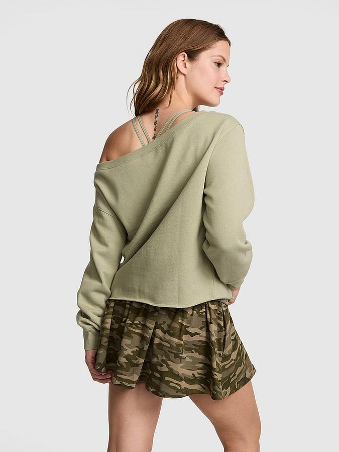Campus Fleece&trade; Rib Off-The-Shoulder Sweatshirt