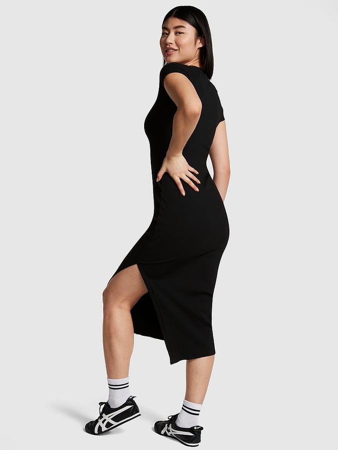 Contour Ribbed Midi Dress