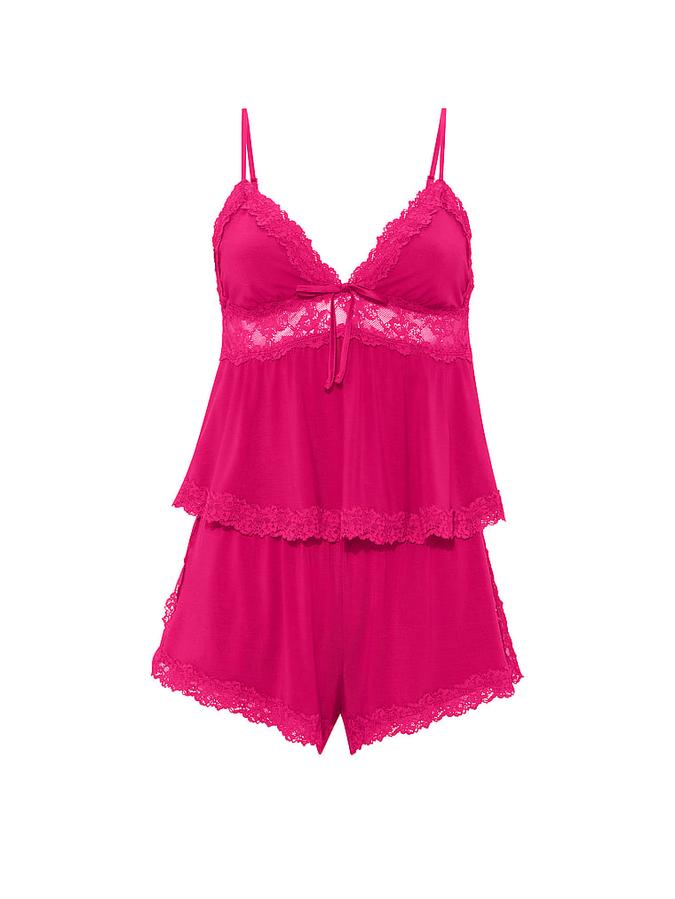 SoSoft&trade; Modal Lace-Trim Cami & Shorts Set image number 2
