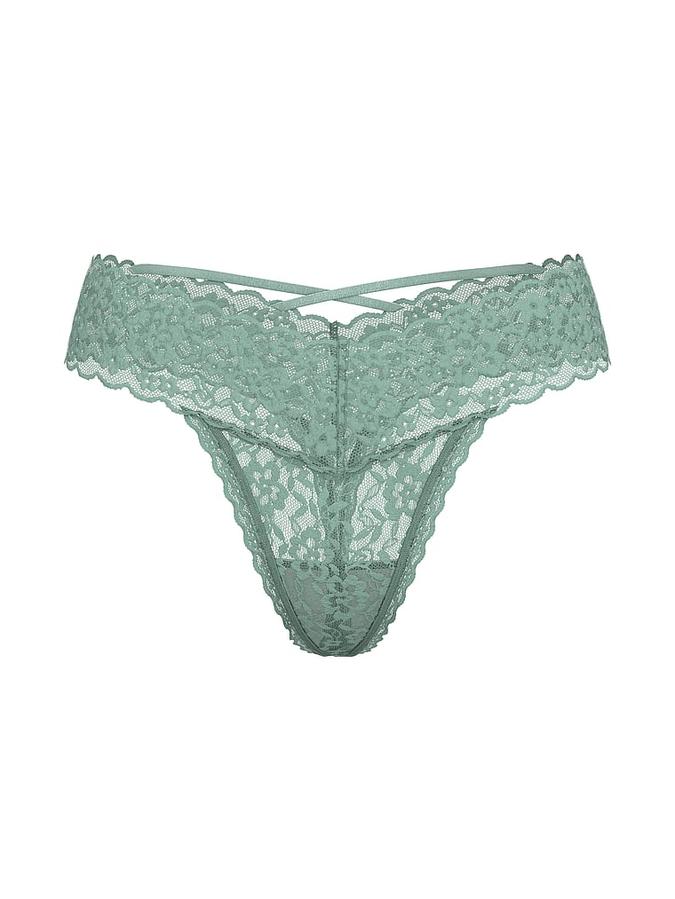 Blossom Lace Strappy-Back Thong Panty image number 2
