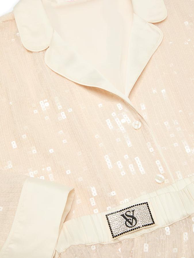 Sequin Shine Long Pajama Set image number 2