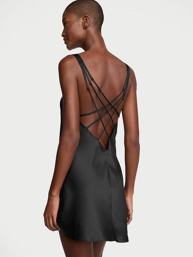 Scattered Shine Strap Satin Strappy-Back Slip image number 1