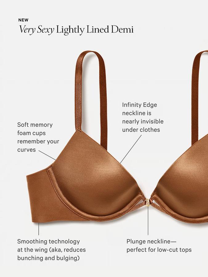 Rose Lace Lightly Lined Plunge Demi Bra image number 1