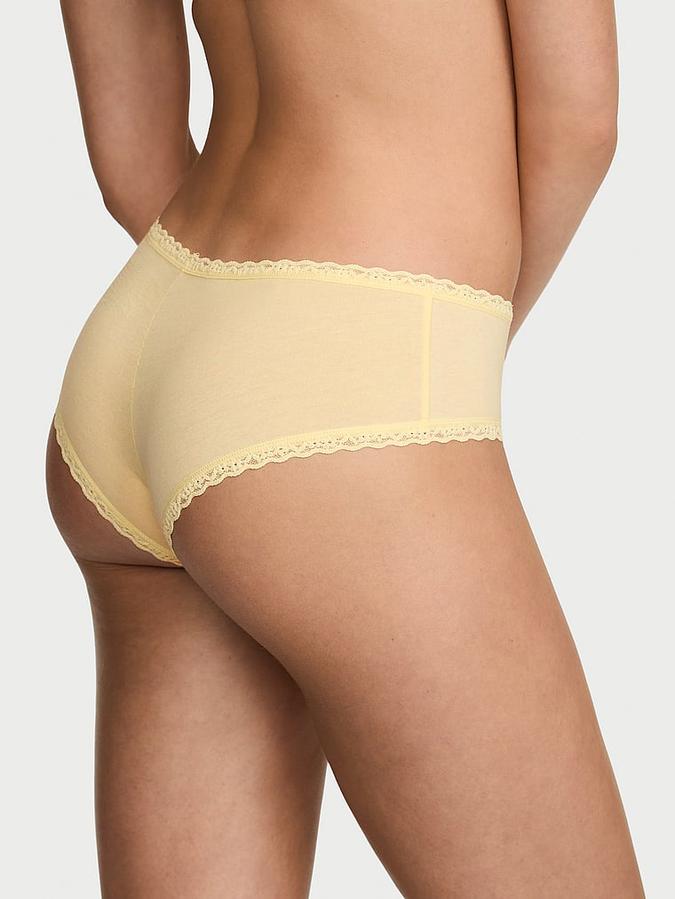 Cotton Lace-Waist Cheeky Panty