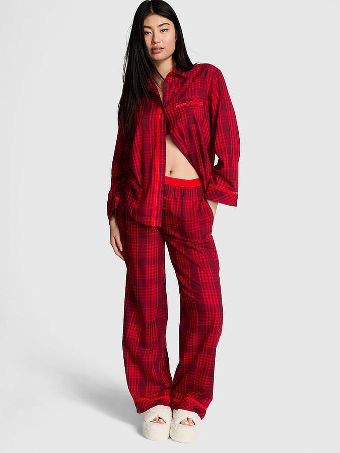 Flannel Long Pajama Set image number 0