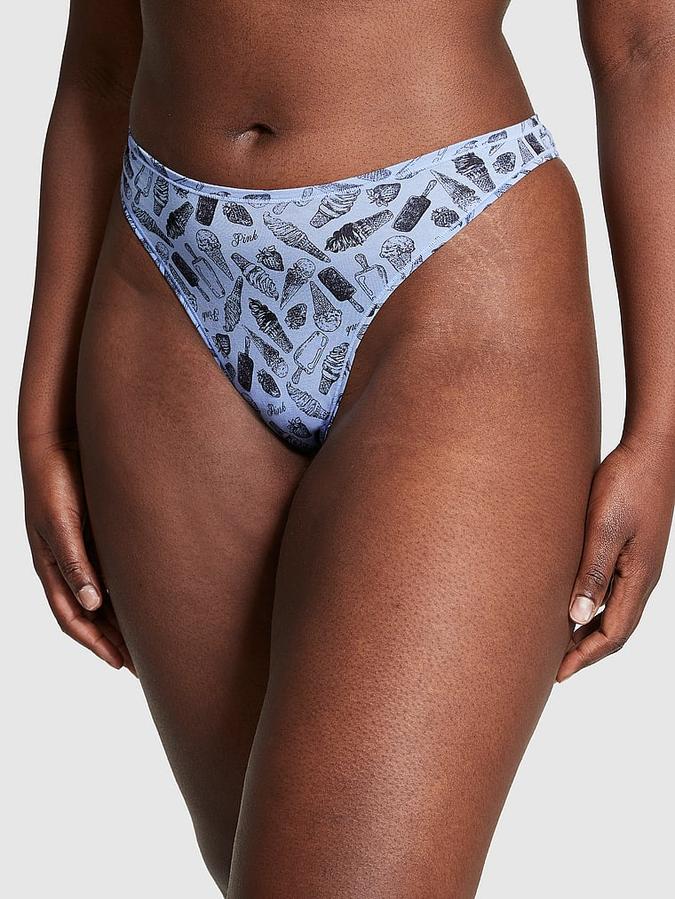 Cotton High-Leg Thong Panty