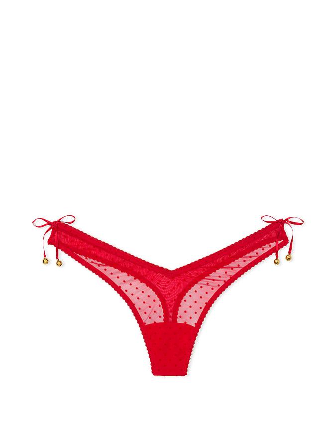 Jingle Bells Mesh Thong Panty image number 1