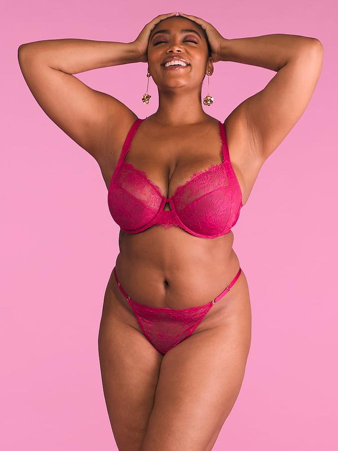 Rose Lace Adjustable V-String Panty image number 2