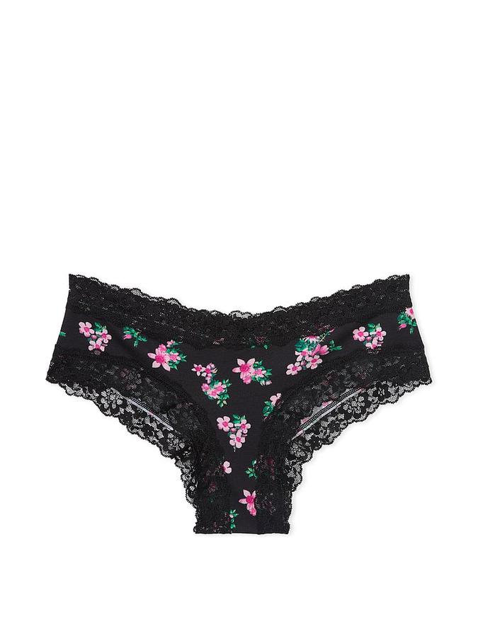 Lace-Waist Cotton Cheeky Panty image number 2
