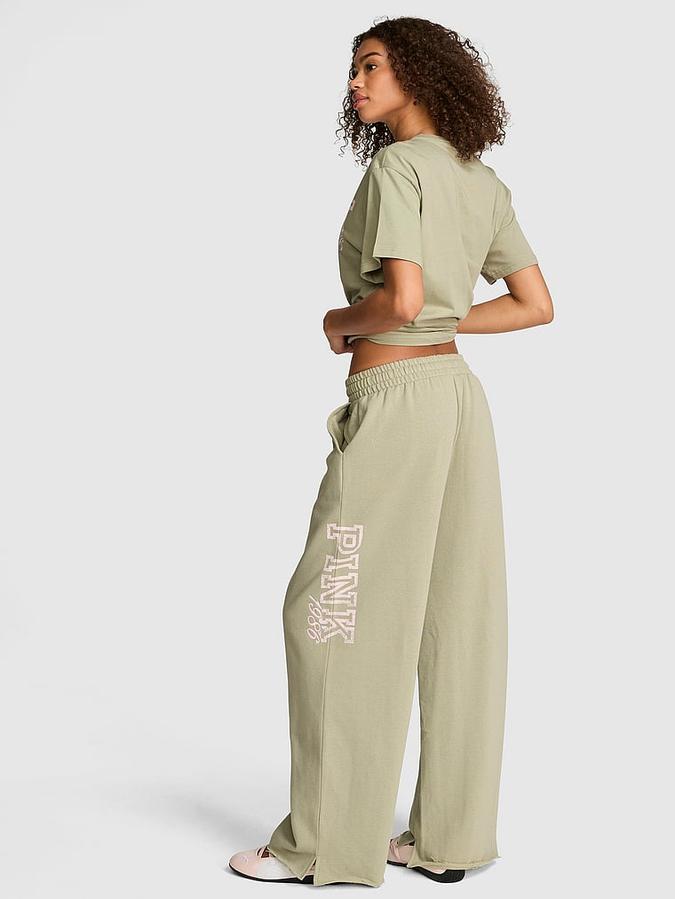 Campus Fleece&trade; Wide-Leg Split-Hem Sweatpants
