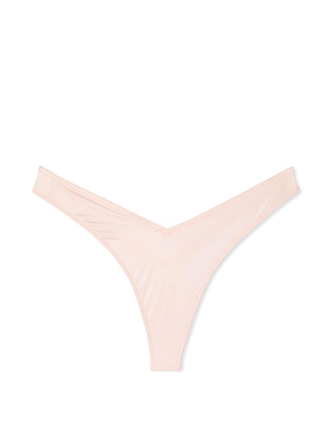 Smooth Strappy-Back High-Leg Thong Panty image number 1