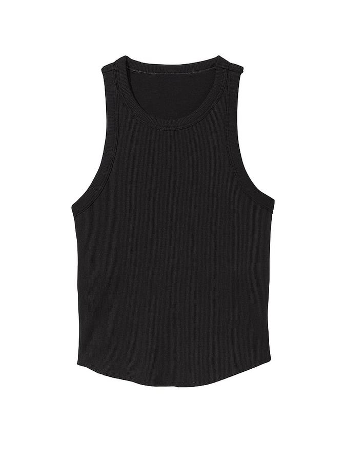 High-Neck Ribbed Tank image number 2