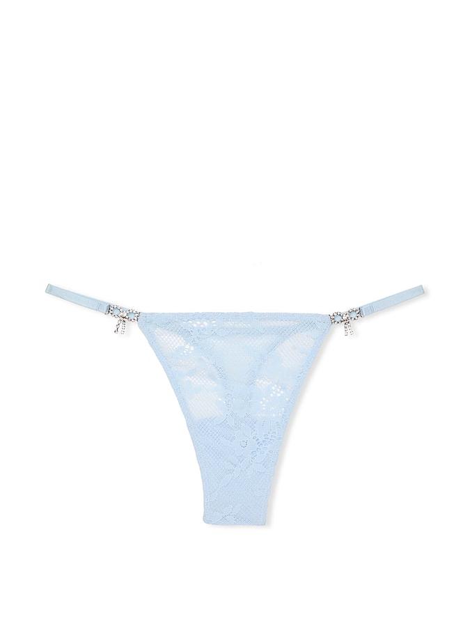 Twinkle Bow Lace Thong Panty image number 1