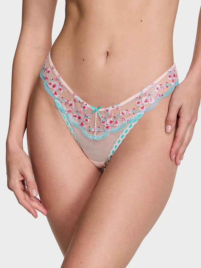 Cherry Blossom Embroidery Brazilian Panty image number 0