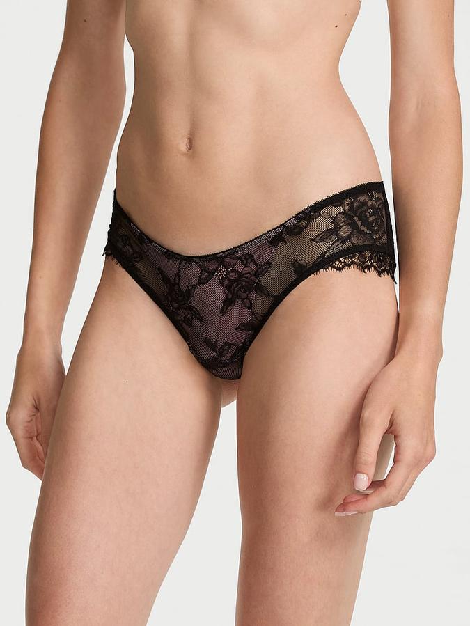 Rose Lace Overlay Cheeky Panty