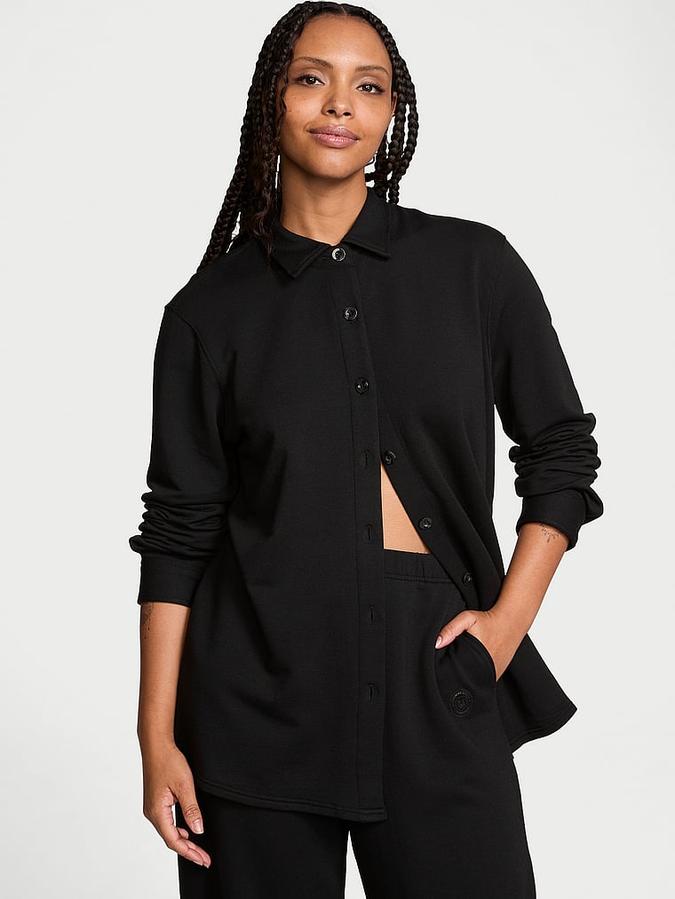 Brushed Modal Fleece Oversized Shirt image number 0