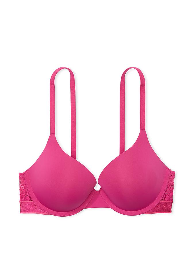 Push-Up Perfect Shape Lace-Trim Bra image number 2