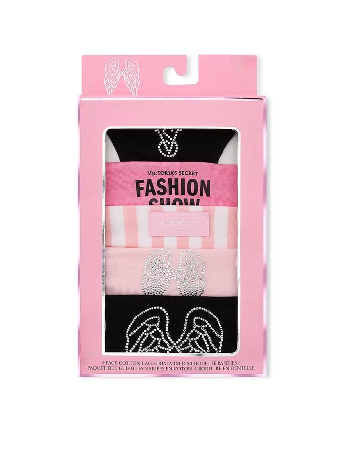 VSFS '26 5-Pack Cotton Lace-Trim Mixed Silhouette Panties
