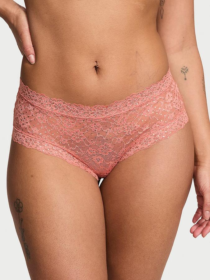 Shimmer Lace Cheeky Panty image number 0