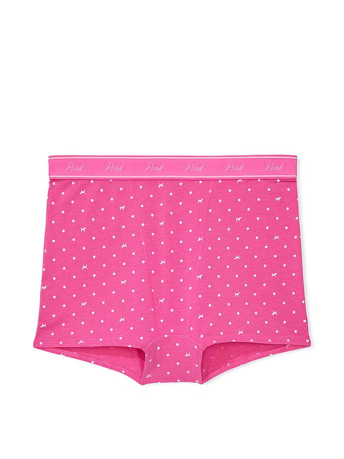 Logo Cotton High-Waist Boyshort Panty image number 2