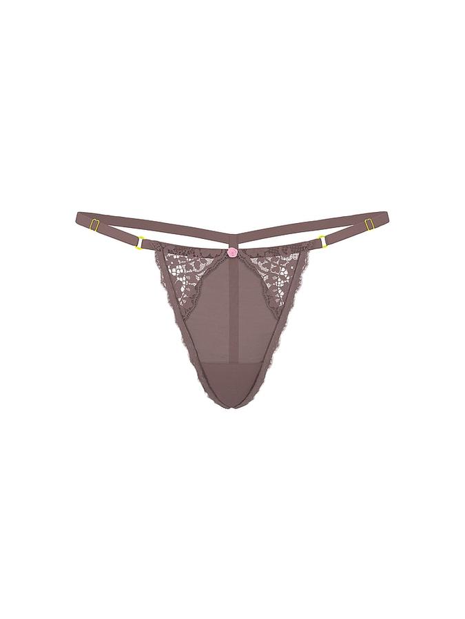Lace-Trim Adjustable V-String Panty image number 2