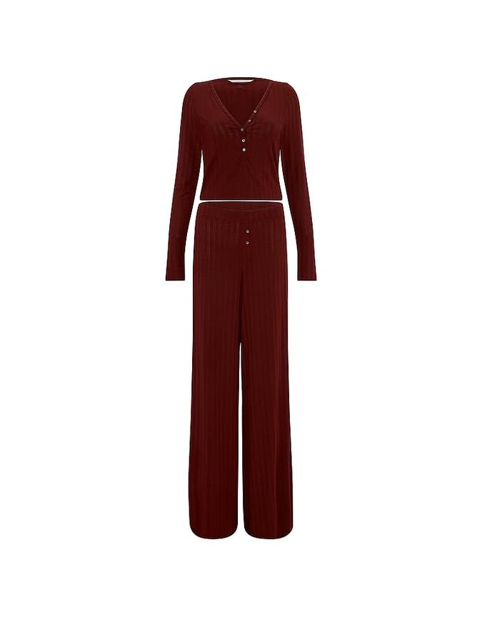 SoSoft? Modal Ultra-Fine Henley Top & Pant Set image number 2