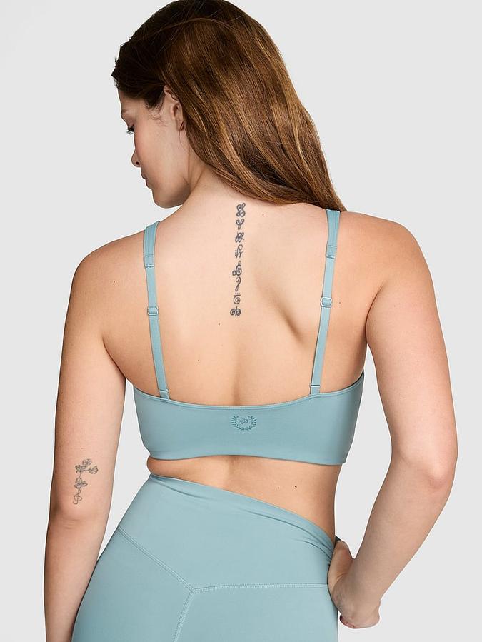Relay Ruched Plunge Sports Bra image number 1