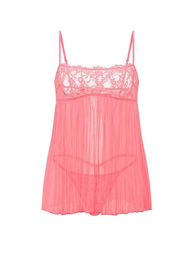 Dare to Dream Lace Pleated Babydoll Set image number 2