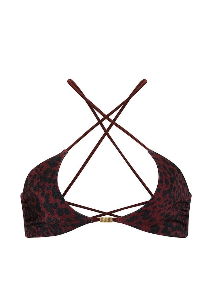 Reversible Cut-Out Rings Halter Bikini Top image number 2